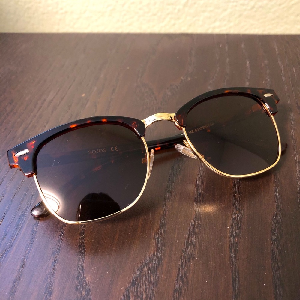 Brown and Gold Tortoise Polarized Sunglasses